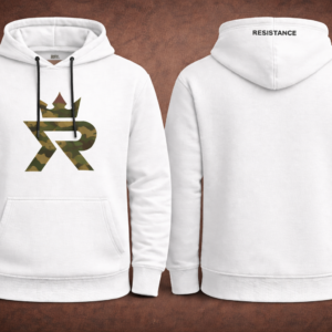 Hoodie Blanca Camuflaje verde militar