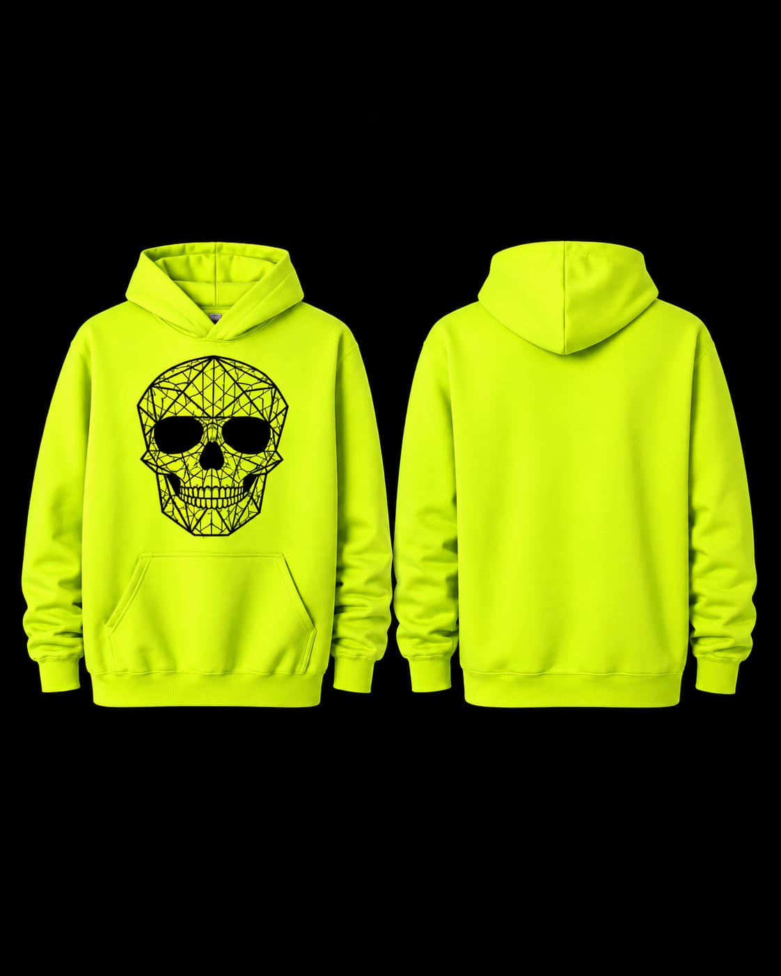 Hoodie Resistance Neon Skull